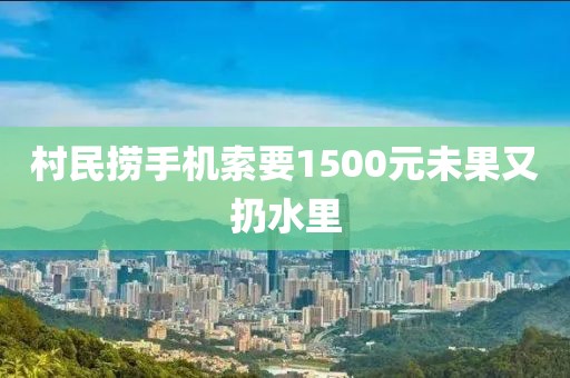 村民捞手机索要1500元未果又扔水里