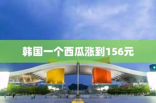 韩国一个西瓜涨到156元
