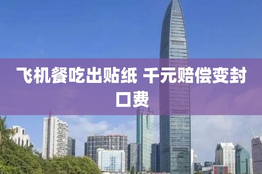 飞机餐吃出贴纸 千元赔偿变封口费