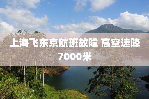 上海飞东京航班故障 高空速降7000米