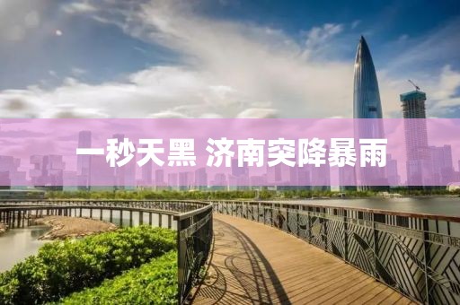 一秒天黑 济南突降暴雨