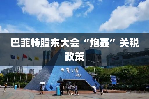 巴菲特股东大会“炮轰”关税政策