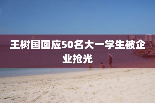 王树国回应50名大一学生被企业抢光