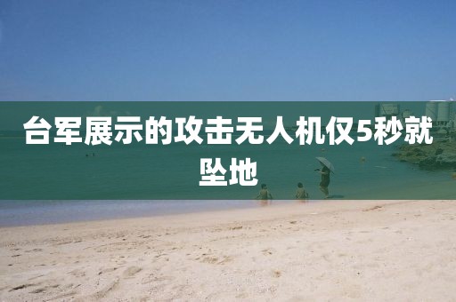 台军展示的攻击无人机仅5秒就坠地