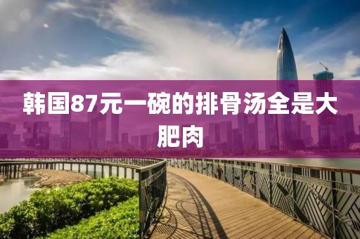 韩国87元一碗的排骨汤全是大肥肉