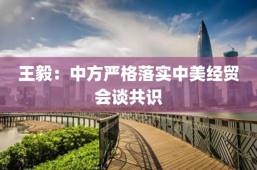 王毅：中方严格落实中美经贸会谈共识