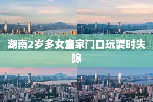 湖南2岁多女童家门口玩耍时失踪