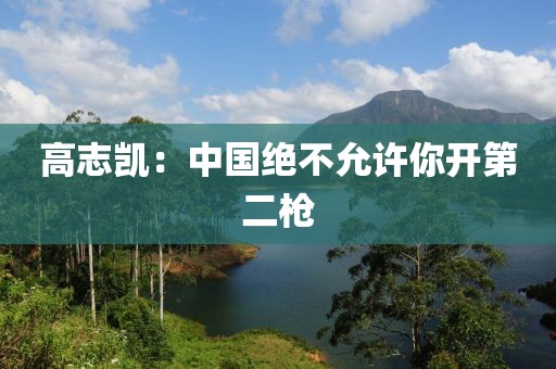 高志凯：中国绝不允许你开第二枪