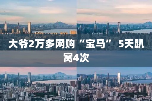大爷2万多网购“宝马” 5天趴窝4次