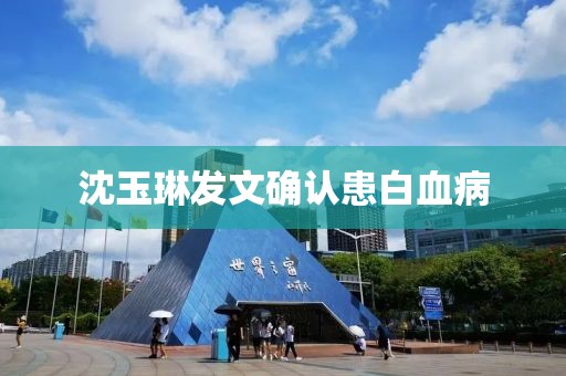 沈玉琳发文确认患白血病