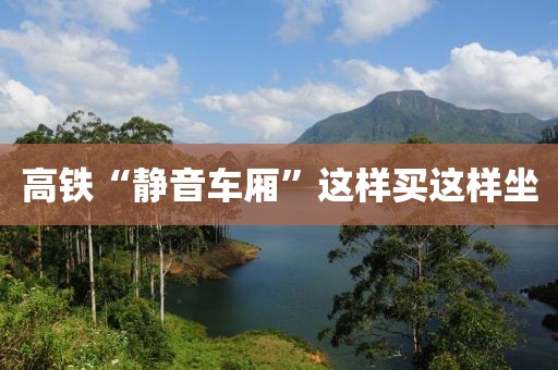 高铁“静音车厢”这样买这样坐