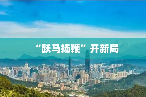 “跃马扬鞭”开新局