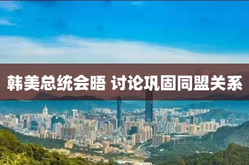 韩美总统会晤 讨论巩固同盟关系