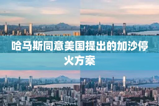 哈马斯同意美国提出的加沙停火方案