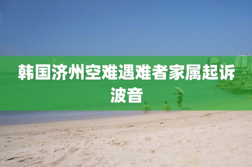 韩国济州空难遇难者家属起诉波音