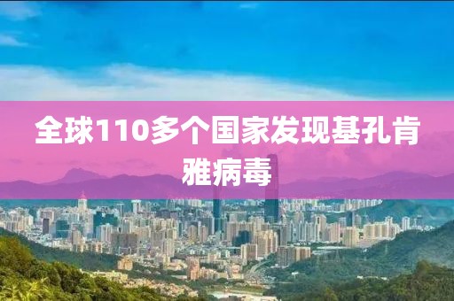 全球110多个国家发现基孔肯雅病毒