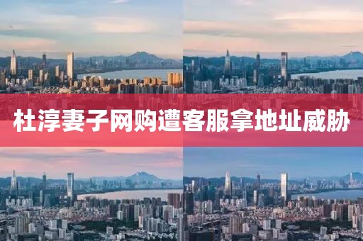 杜淳妻子网购遭客服拿地址威胁