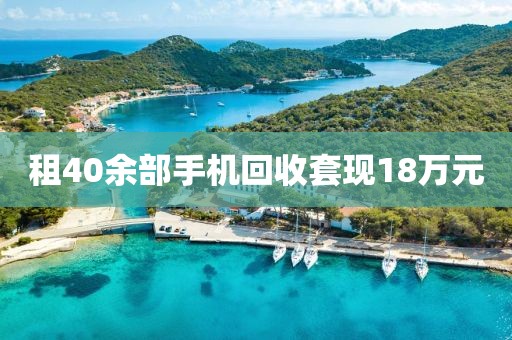 租40余部手机回收套现18万元