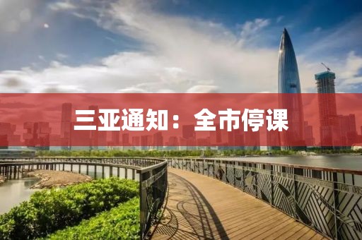 三亚通知:全市停课