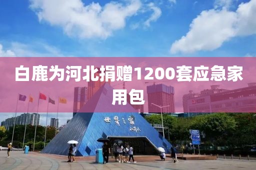 白鹿为河北捐赠1200套应急家用包