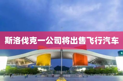斯洛伐克一公司将出售飞行汽车