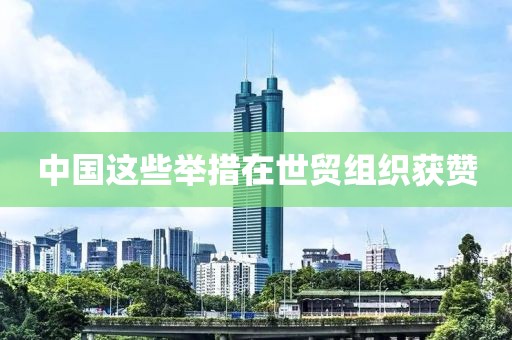 中国这些举措在世贸组织获赞