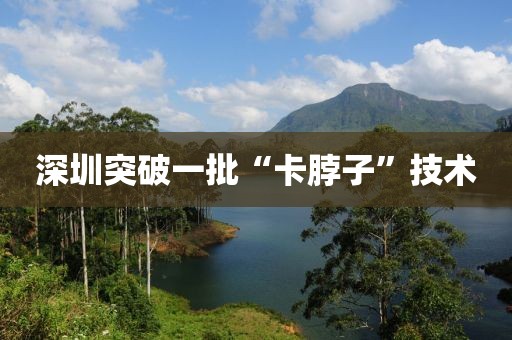 深圳突破一批“卡脖子”技术