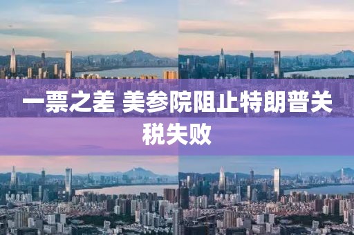 一票之差 美参院阻止特朗普关税失败