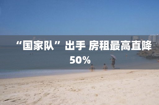 “国家队”出手 房租最高直降50%