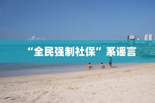 “全民强制社保”系谣言