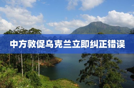 中方敦促乌克兰立即纠正错误