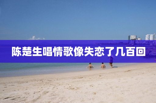 陈楚生唱情歌像失恋了几百回
