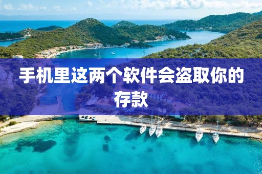 手机里这两个软件会盗取你的存款