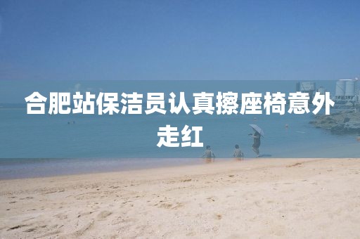 合肥站保洁员认真擦座椅意外走红