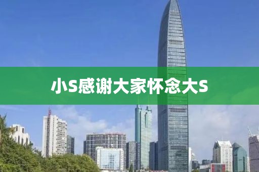 小S感谢大家怀念大S