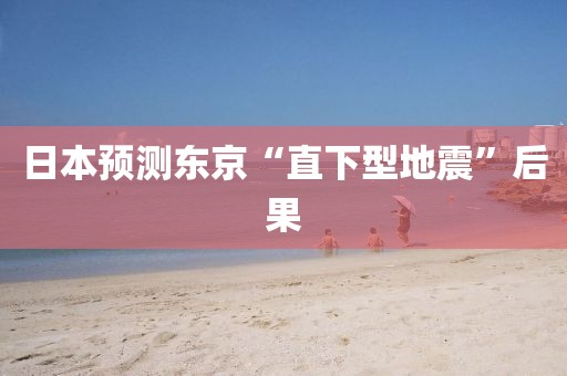 日本预测东京“直下型地震”后果