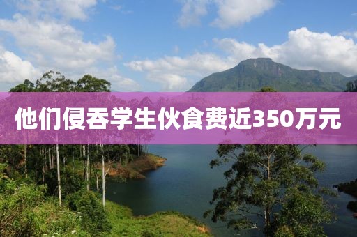 他们侵吞学生伙食费近350万元