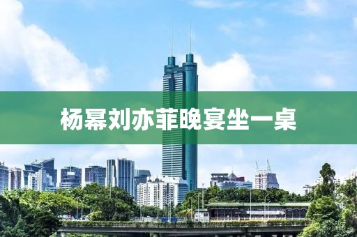杨幂刘亦菲晚宴坐一桌