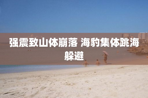 强震致山体崩落 海豹集体跳海躲避
