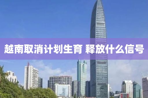 越南取消计划生育 释放什么信号