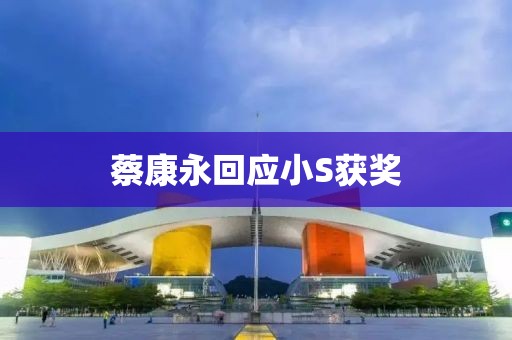 蔡康永回应小S获奖