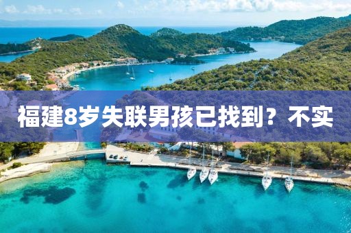 福建8岁失联男孩已找到？不实