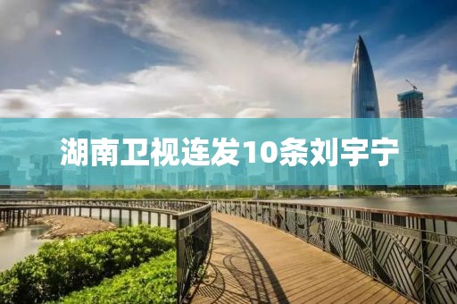 湖南卫视连发10条刘宇宁