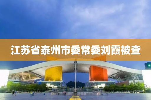江苏省泰州市委常委刘霞被查