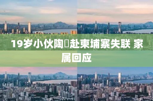 19岁小伙陶喆赴柬埔寨失联 家属回应