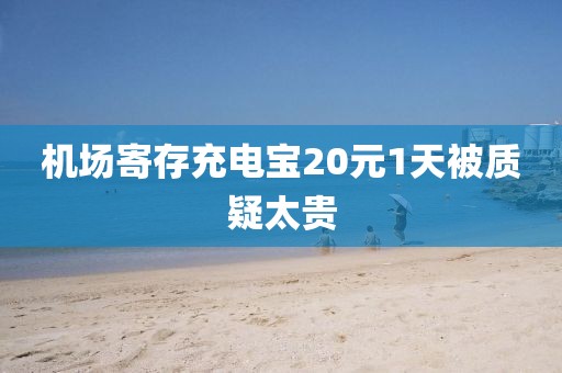 机场寄存充电宝20元1天被质疑太贵