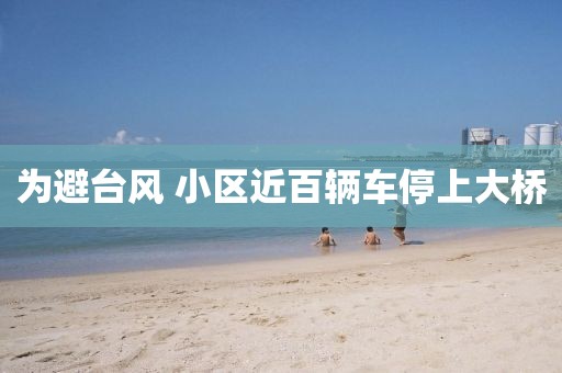 为避台风 小区近百辆车停上大桥