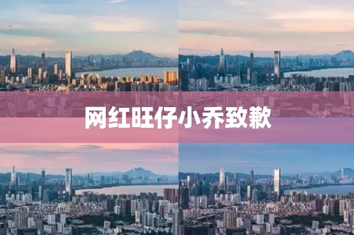 网红旺仔小乔致歉