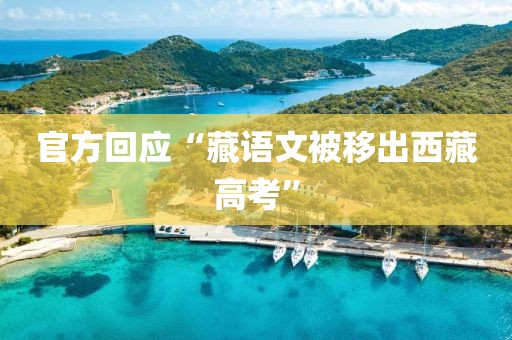 官方回应“藏语文被移出西藏高考”