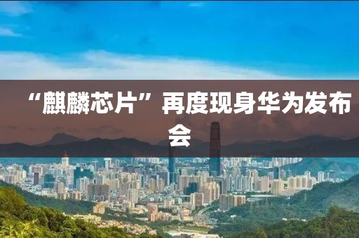 “麒麟芯片”再度现身华为发布会